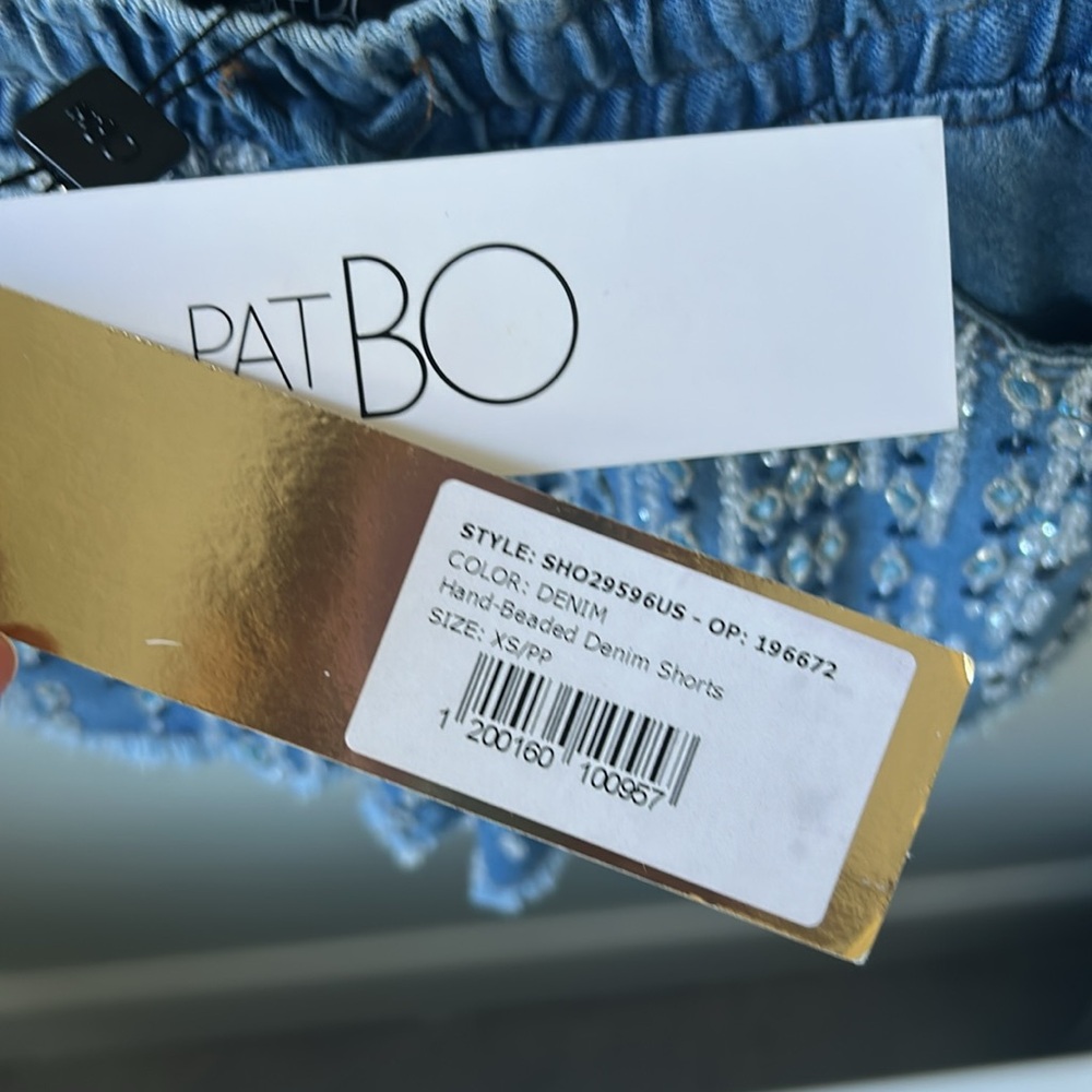 PatBO hand-beaded denim shorts - Picture 7 of 7